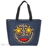 Leopard Star Smiley Face Cute Tote Bag thumb 0