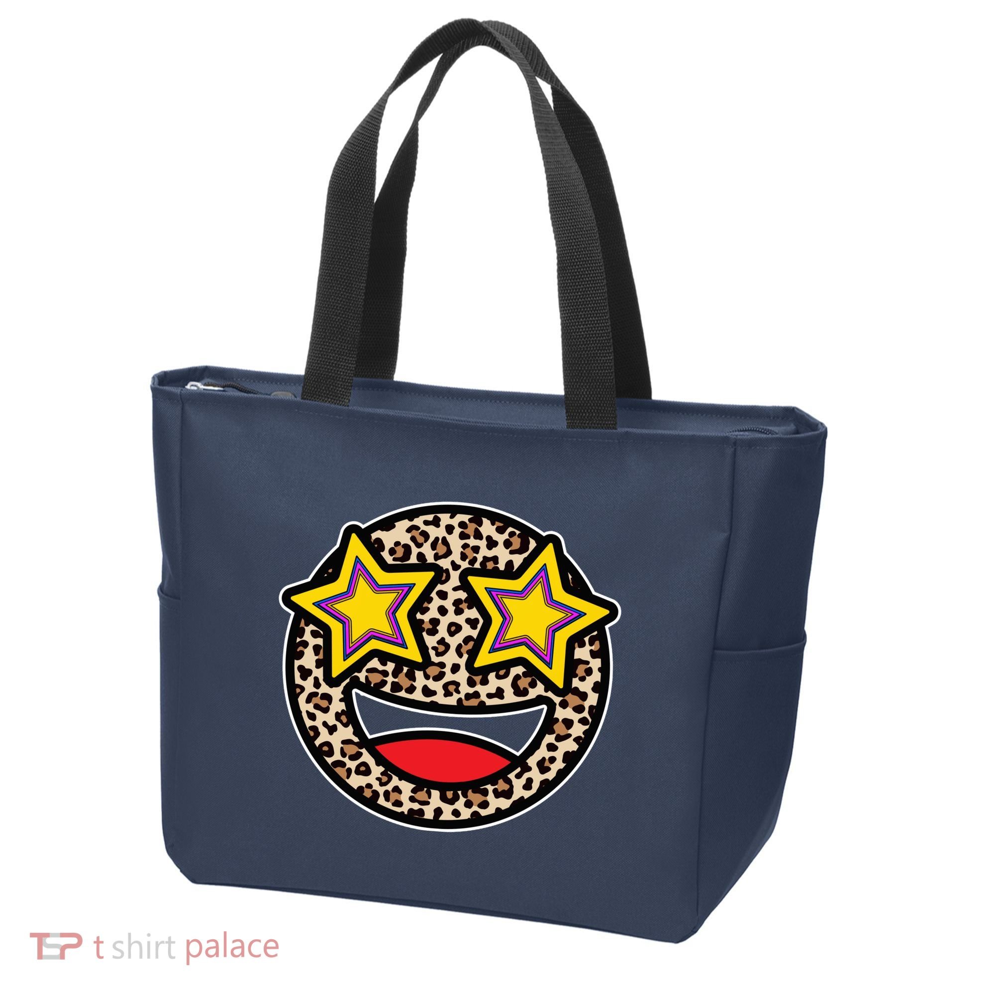 Leopard Star Smiley Face Cute Tote Bag