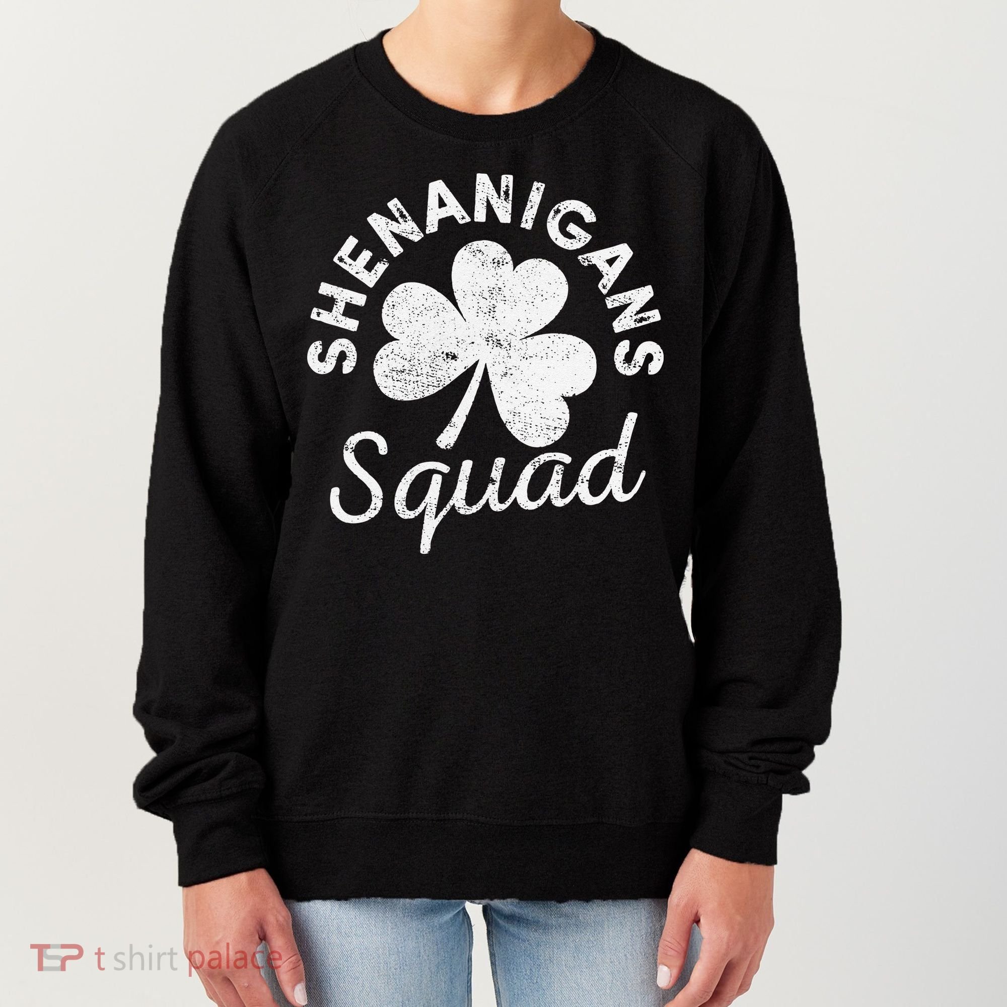 Leopard Shenanigan Squad st patrick green saint irish Women's Sweatshirt