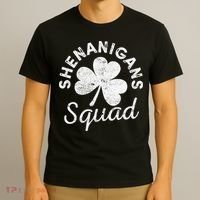 Leopard Shenanigan Squad st patrick green saint irish T-Shirt thumb 3