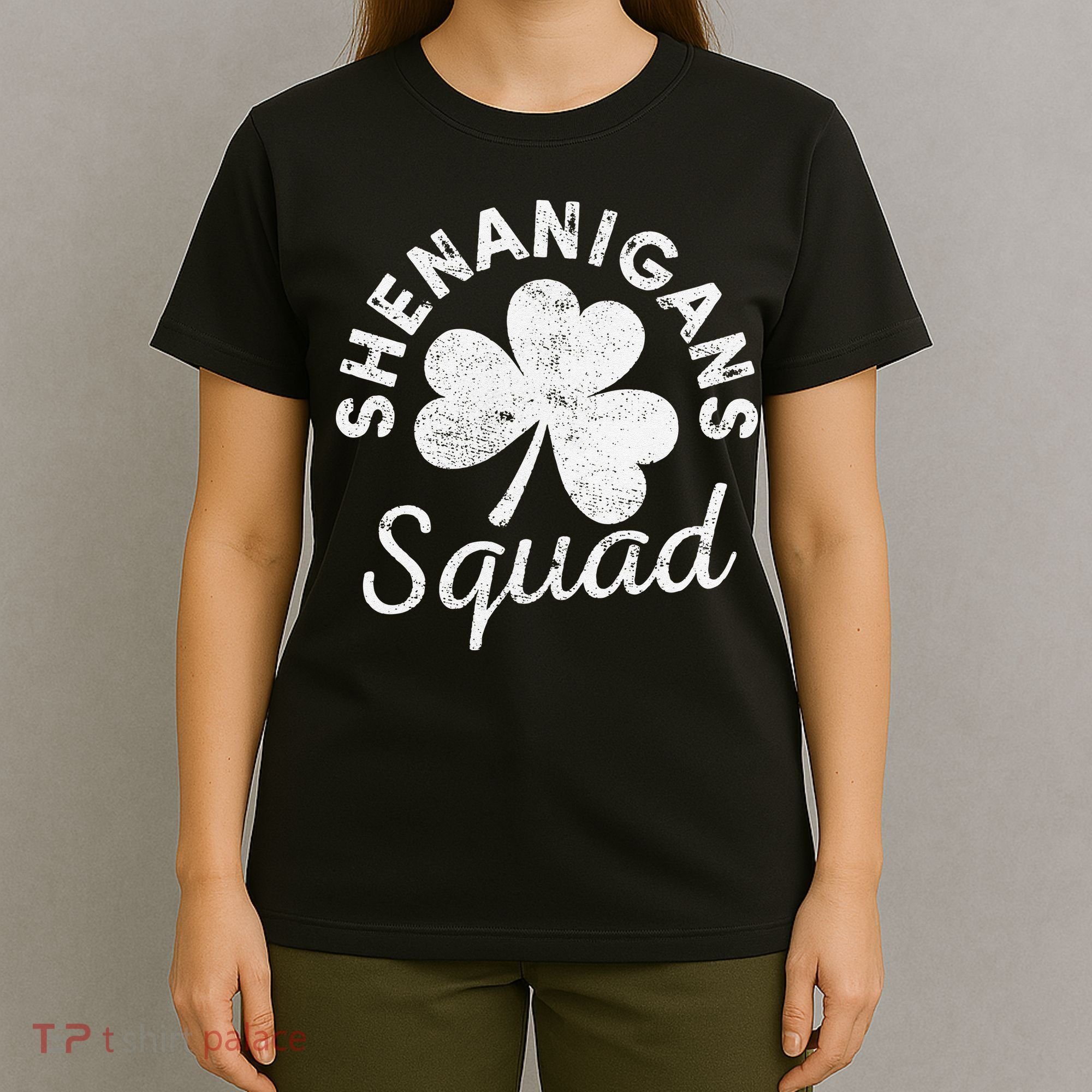 Leopard Shenanigan Squad st patrick green saint irish T-Shirt