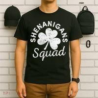 Leopard Shenanigan Squad st patrick green saint irish T-Shirt thumb 6