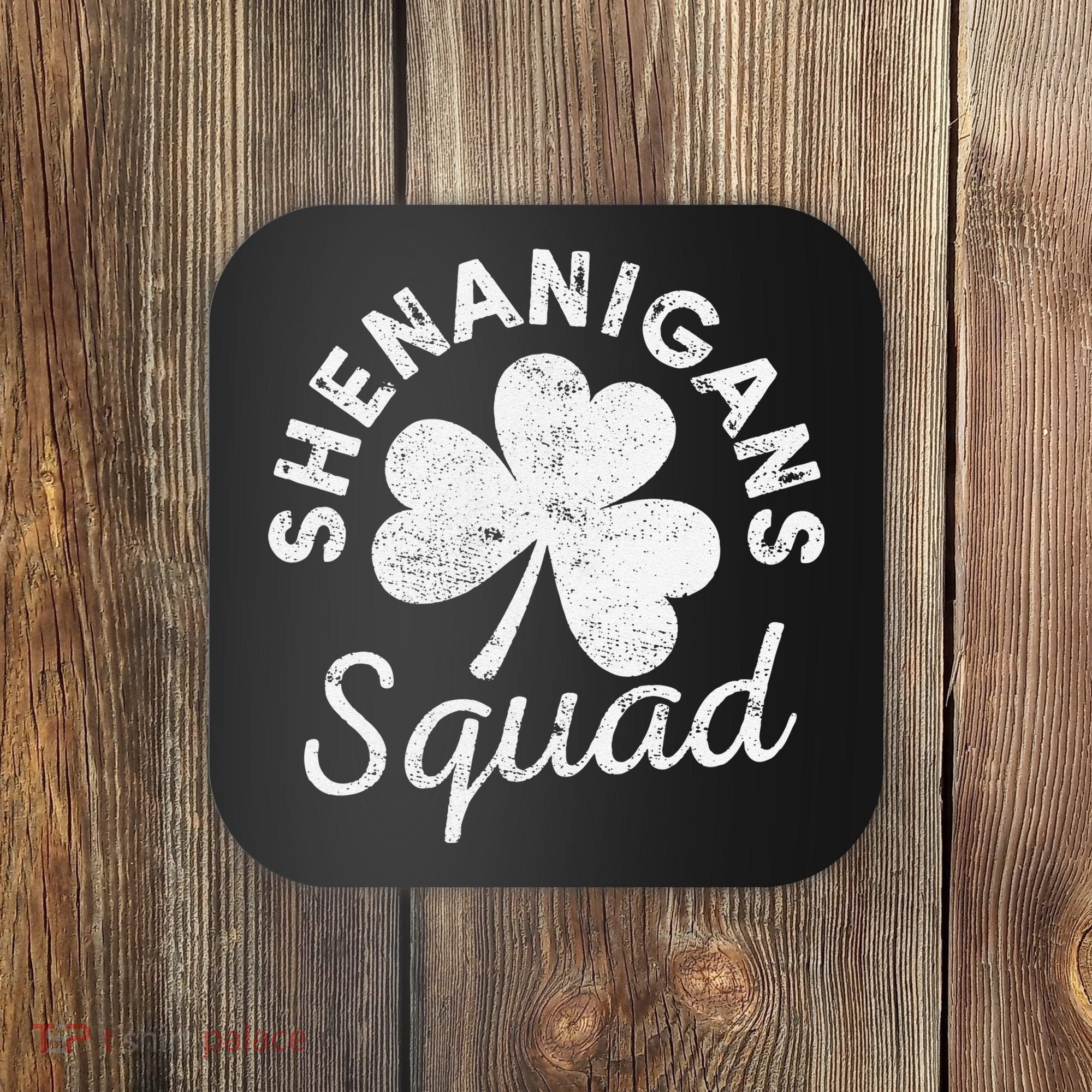 Leopard Shenanigan Squad st patrick green saint irish Coaster