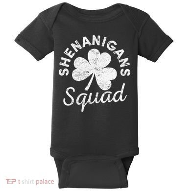 Leopard Shenanigan Squad st patrick green saint irish Baby Bodysuit