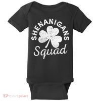 Leopard Shenanigan Squad st patrick green saint irish Baby Bodysuit thumb 0