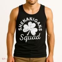 Leopard Shenanigan Squad st patrick green saint irish Tank Top thumb 3