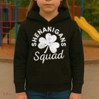 Leopard Shenanigan Squad st patrick green saint irish Kids Hoodie thumb 3