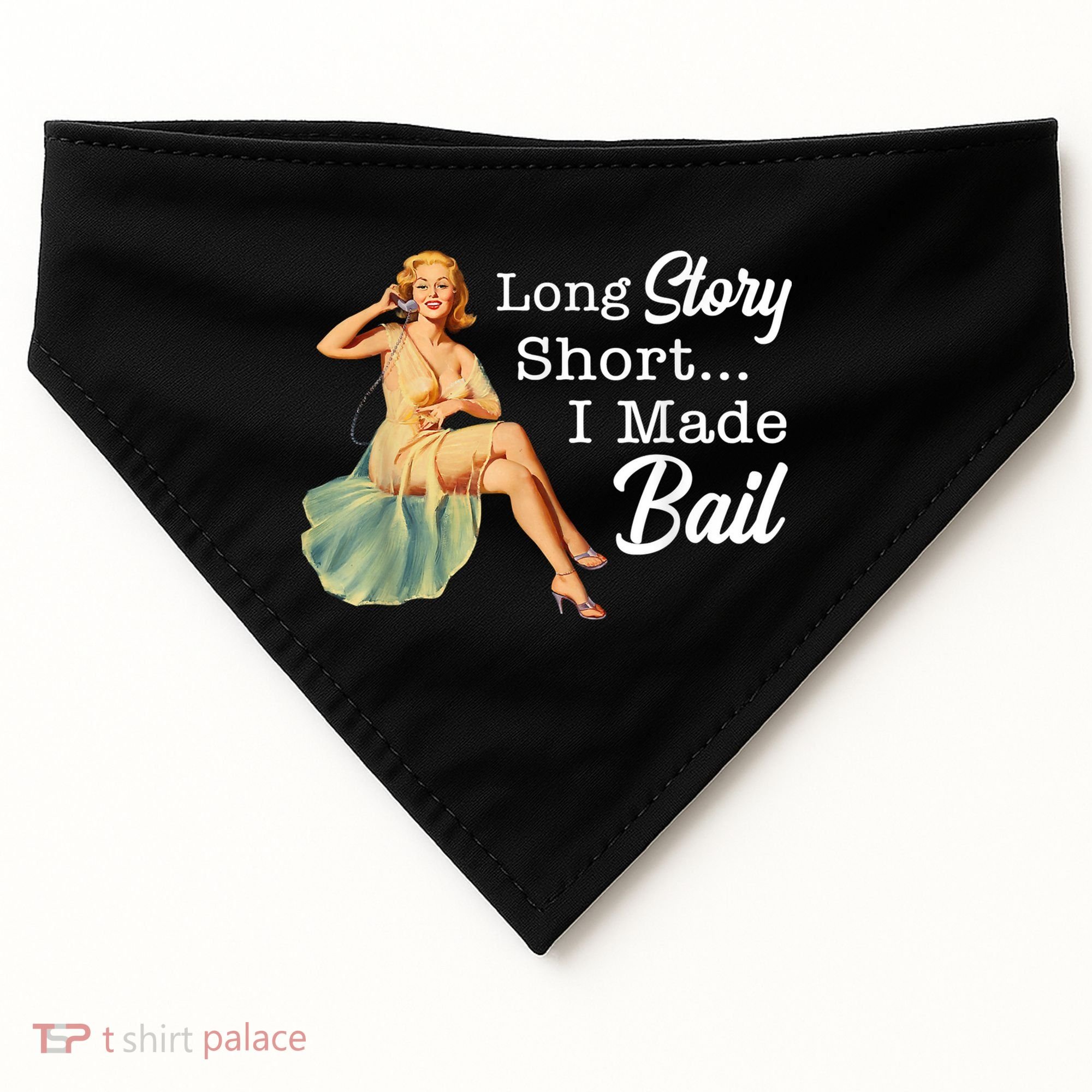 Long Story Short I Made Bail USA-Made Doggie Bandana