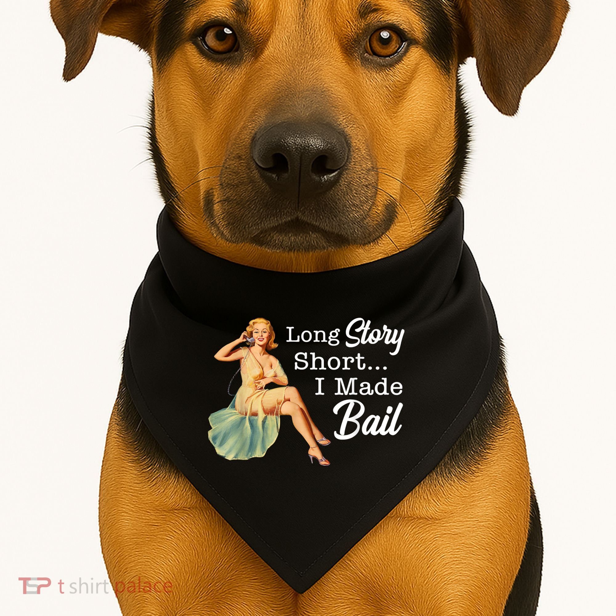 Long Story Short I Made Bail USA-Made Doggie Bandana