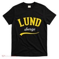 Lund Sweden Sverige Vintage Athletic Retro Sports Style T-Shirt thumb 0