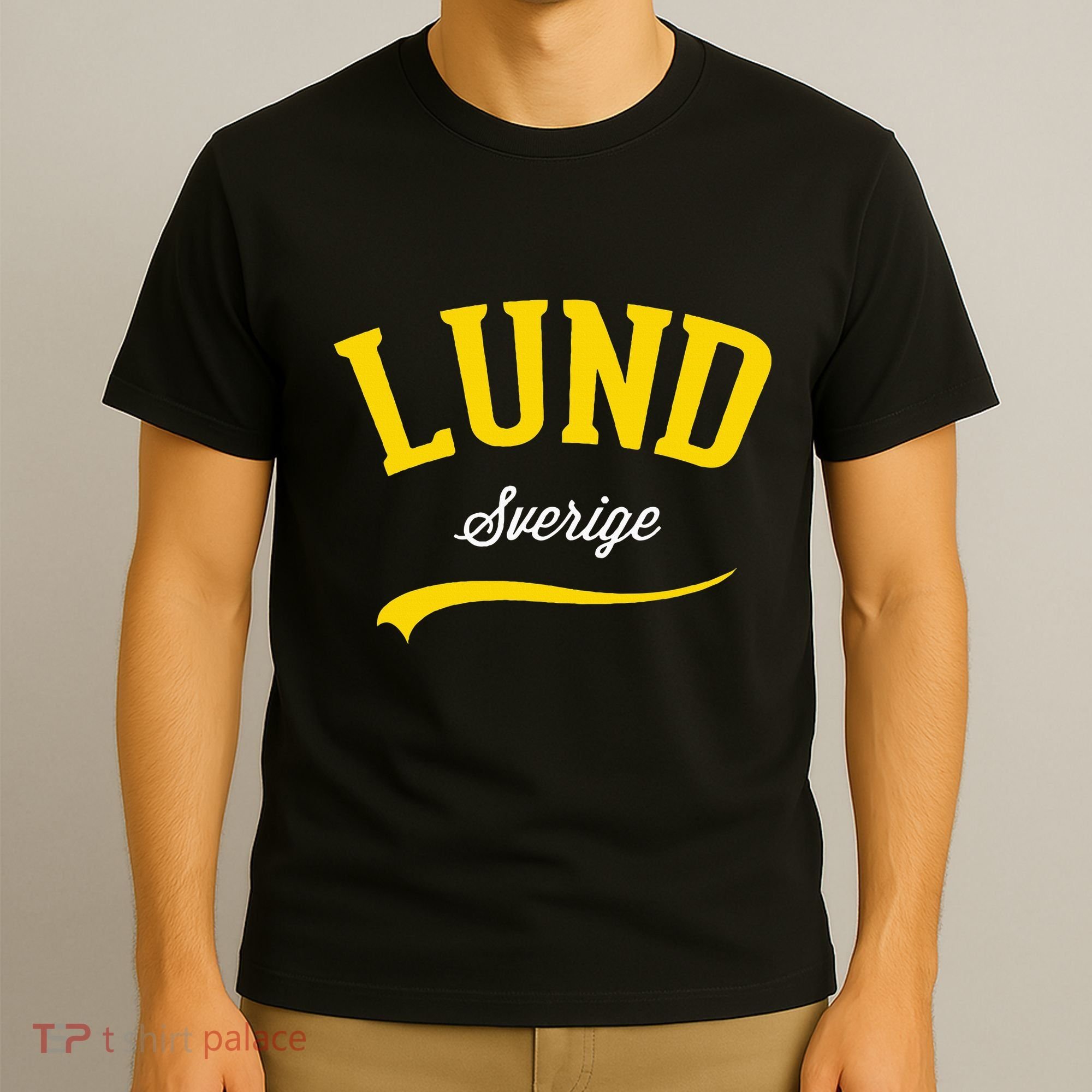 Lund Sweden Sverige Vintage Athletic Retro Sports Style T-Shirt