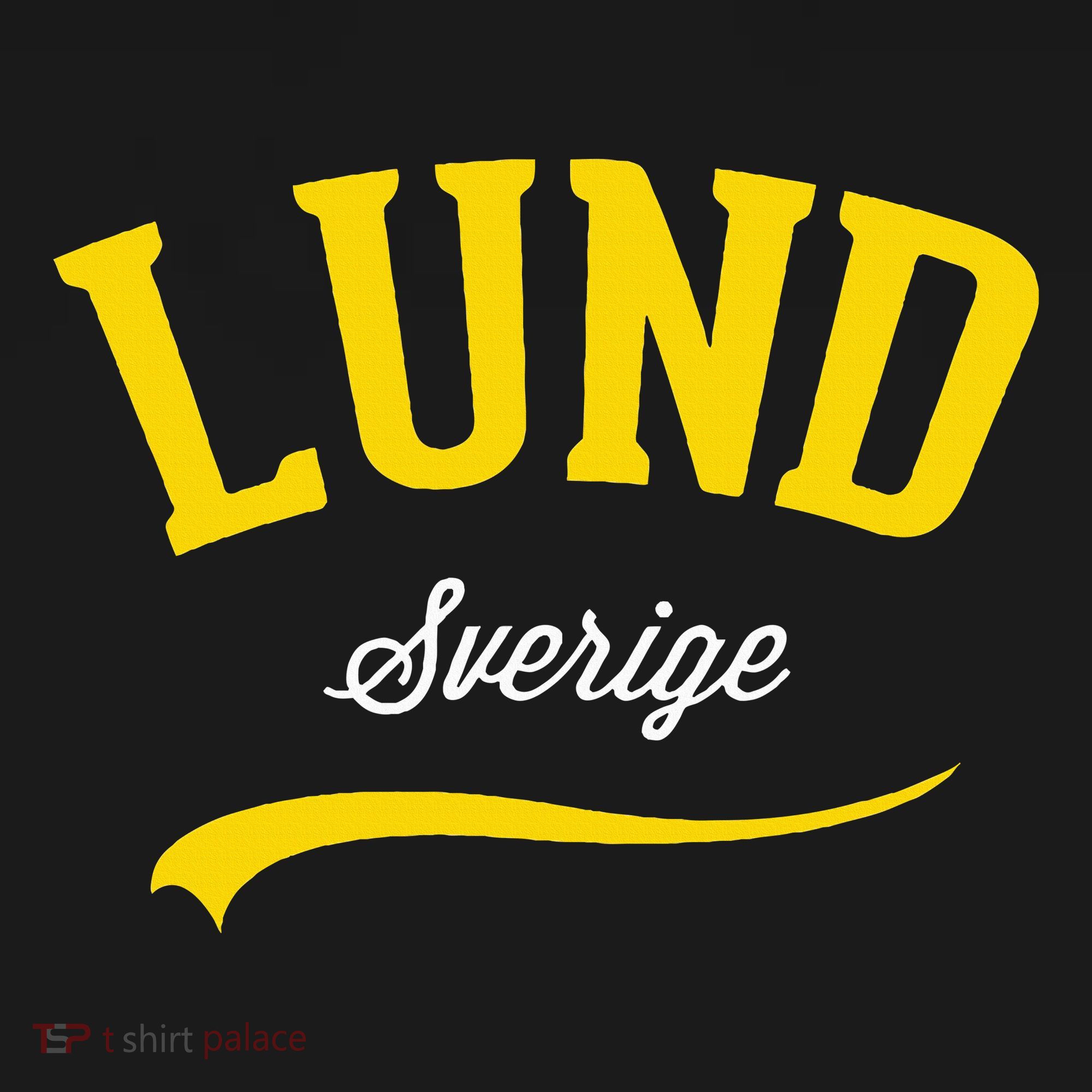 Lund Sweden Sverige Vintage Athletic Retro Sports Style T-Shirt