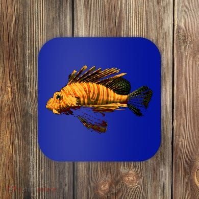 Lionfish Save The Tropical Ocean Reef Coral Lion Fish Gift Coaster