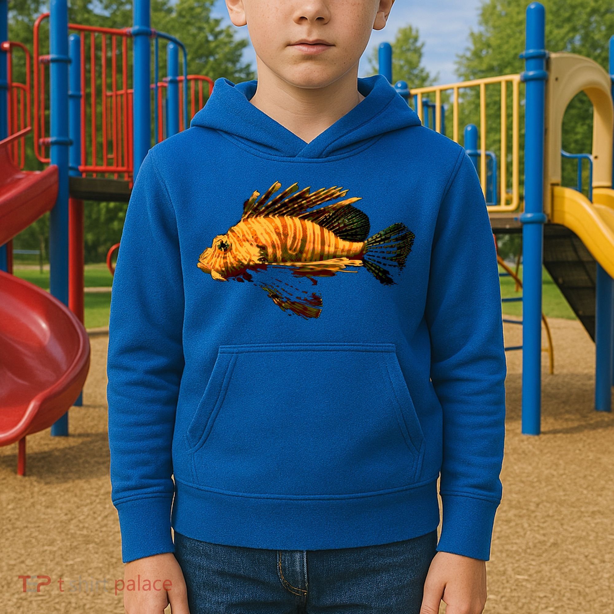 Lionfish Save The Tropical Ocean Reef Coral Lion Fish Gift Kids Hoodie