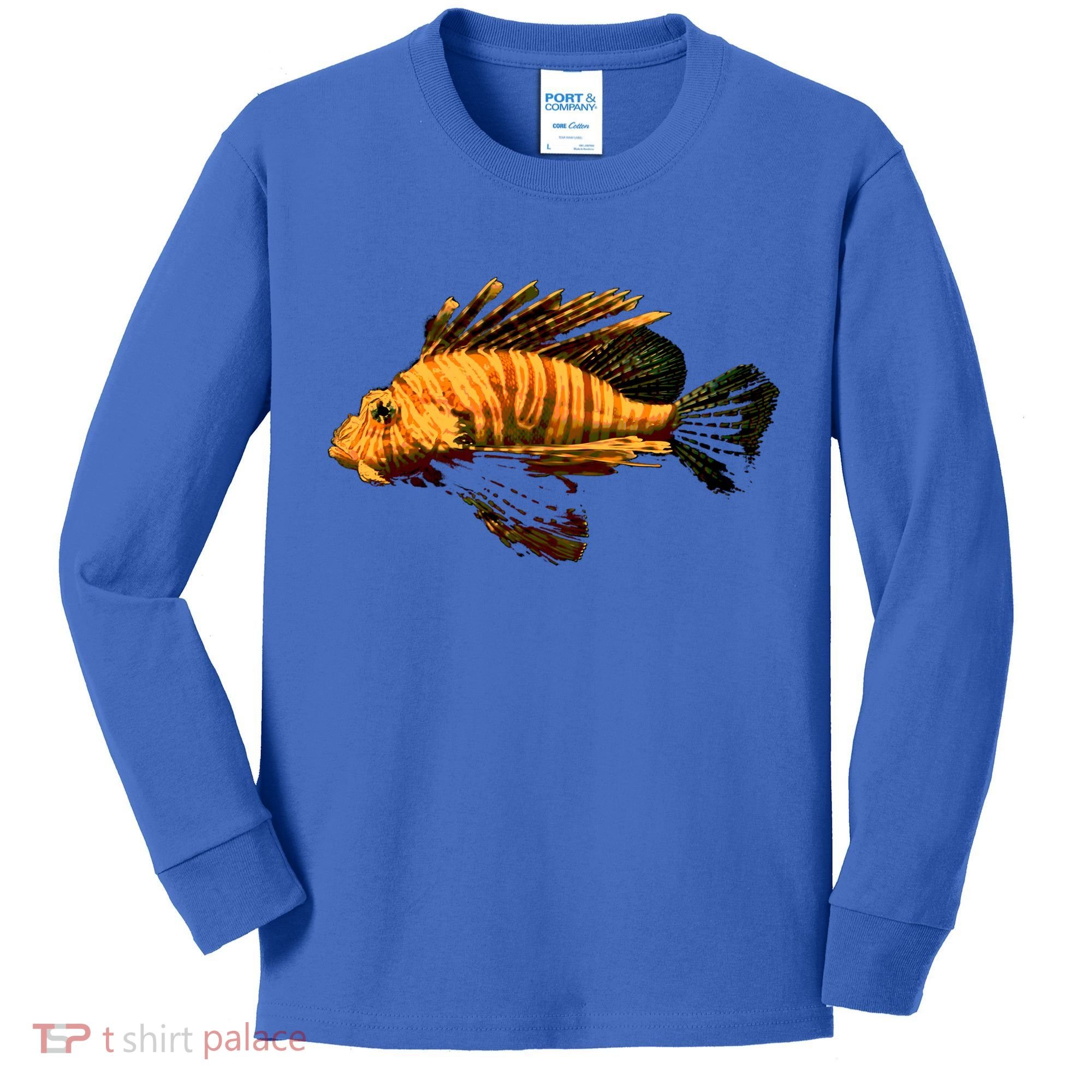 Lionfish Save The Tropical Ocean Reef Coral Lion Fish Gift Kids Long Sleeve Shirt