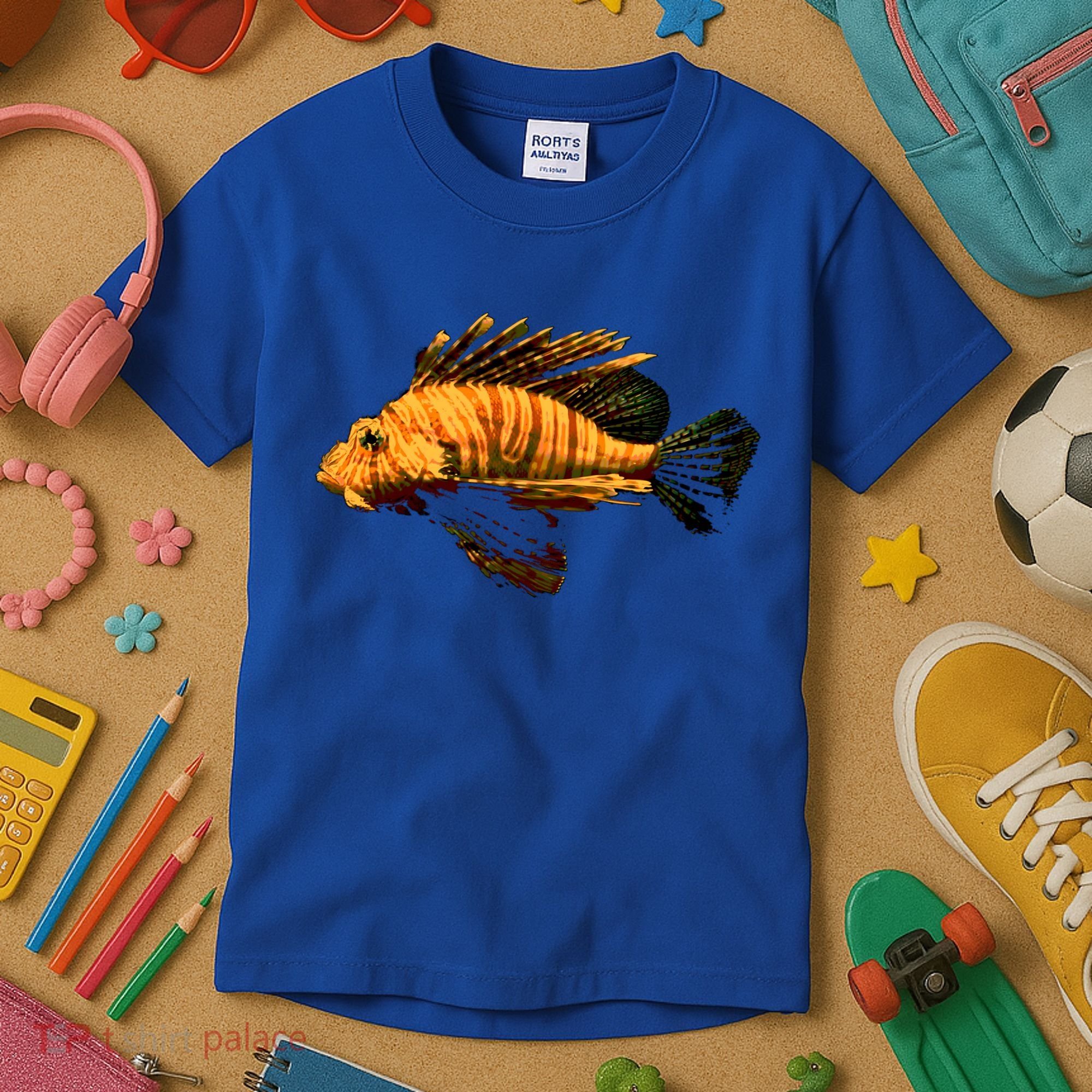 Lionfish Save The Tropical Ocean Reef Coral Lion Fish Gift Kids T-Shirt