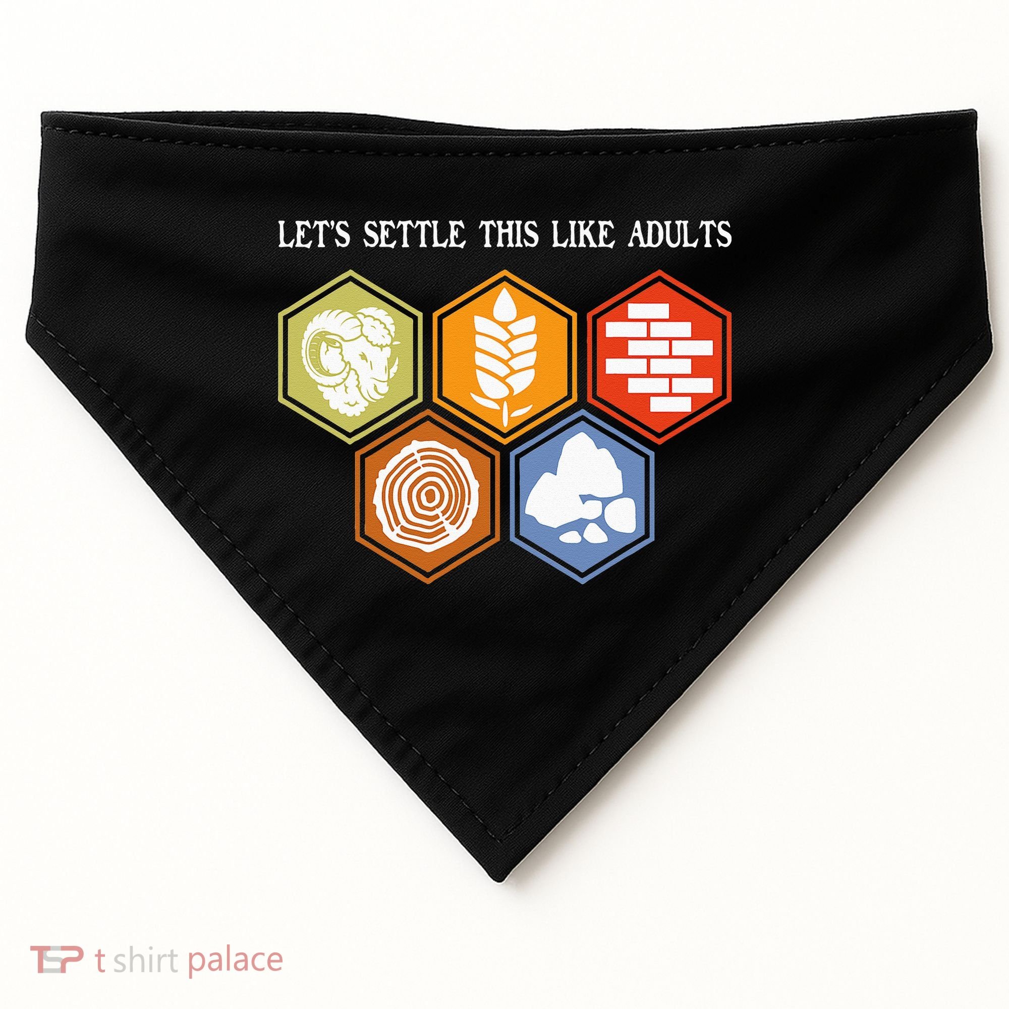 Let's Settle This Like Adults Tabletop Game Board Gaming USA-Made Doggie Bandana