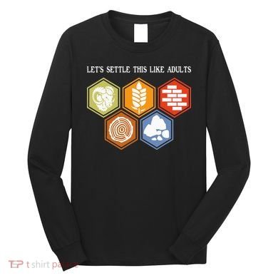Let's Settle This Like Adults Tabletop Game Board Gaming Long Sleeve Shirt