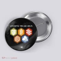 Let's Settle This Like Adults Tabletop Game Board Gaming Button thumb 0