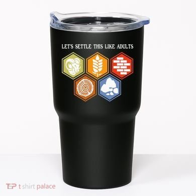 Let's Settle This Like Adults Tabletop Game Board Gaming Tumbler