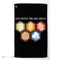 Let's Settle This Like Adults Tabletop Game Board Gaming Golf Towel thumb 0