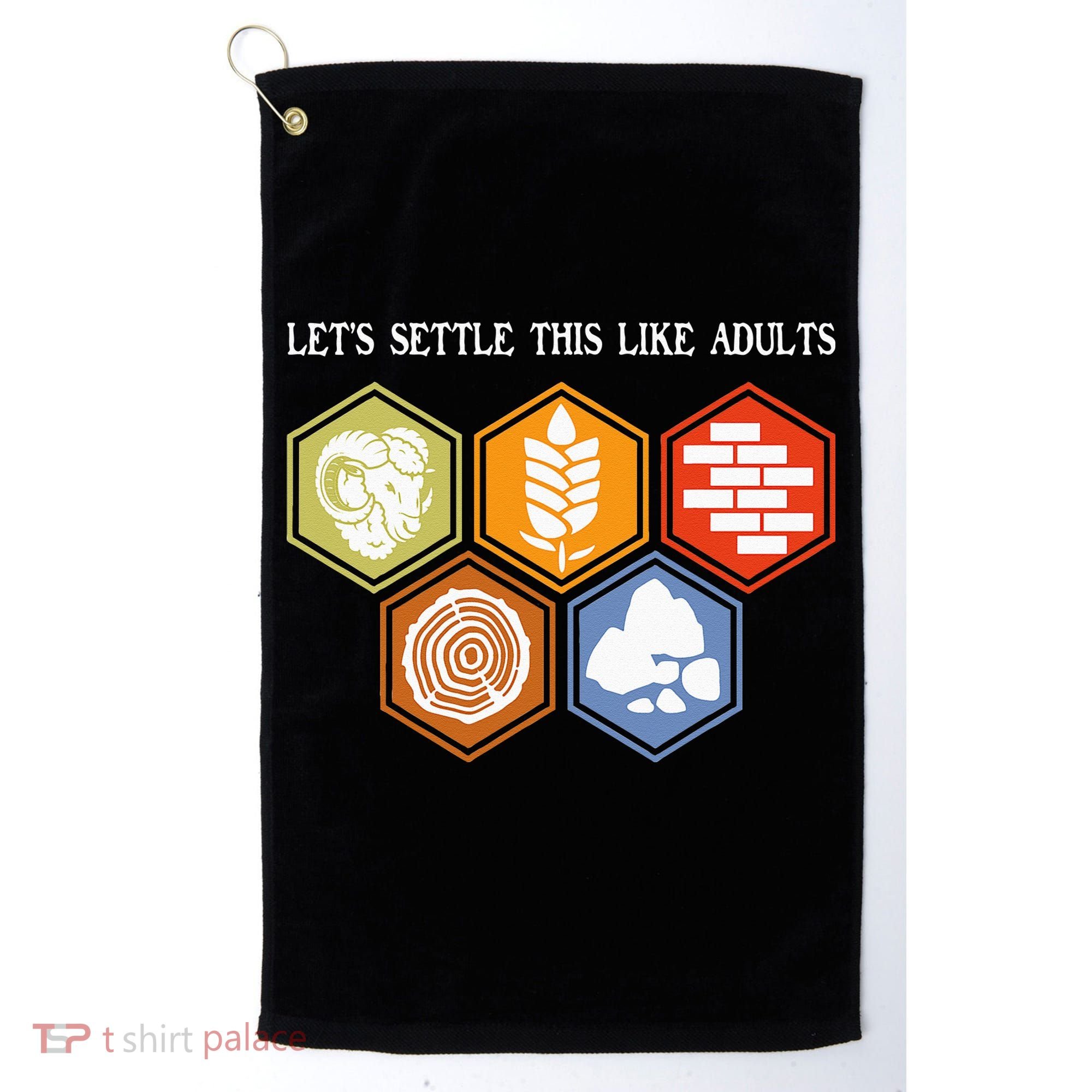 Let's Settle This Like Adults Tabletop Game Board Gaming Golf Towel