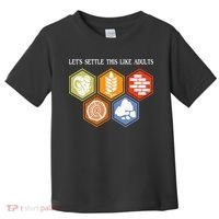 Let's Settle This Like Adults Tabletop Game Board Gaming Toddler T-Shirt thumb 0