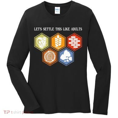 Let's Settle This Like Adults Tabletop Game Board Gaming Women's Long Sleeve Shirt