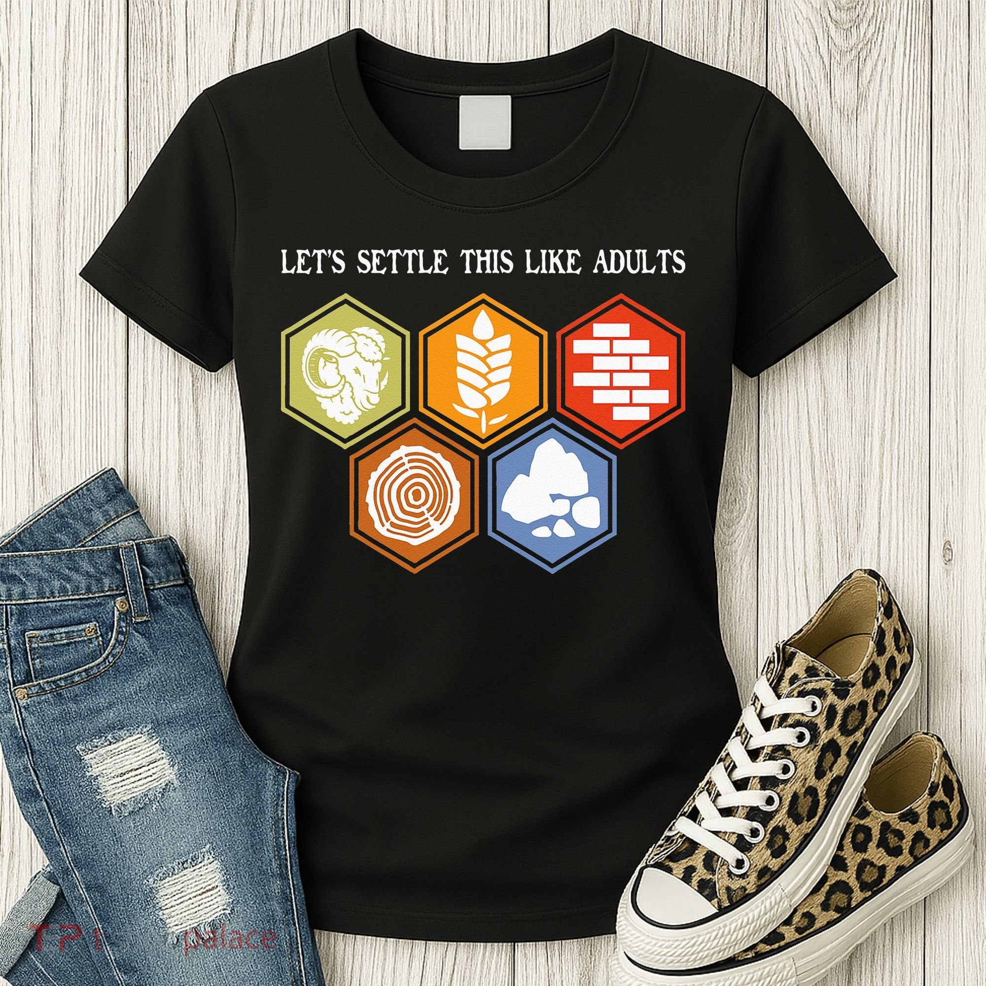 Let's Settle This Like Adults Tabletop Game Board Gaming Women's T-Shirt