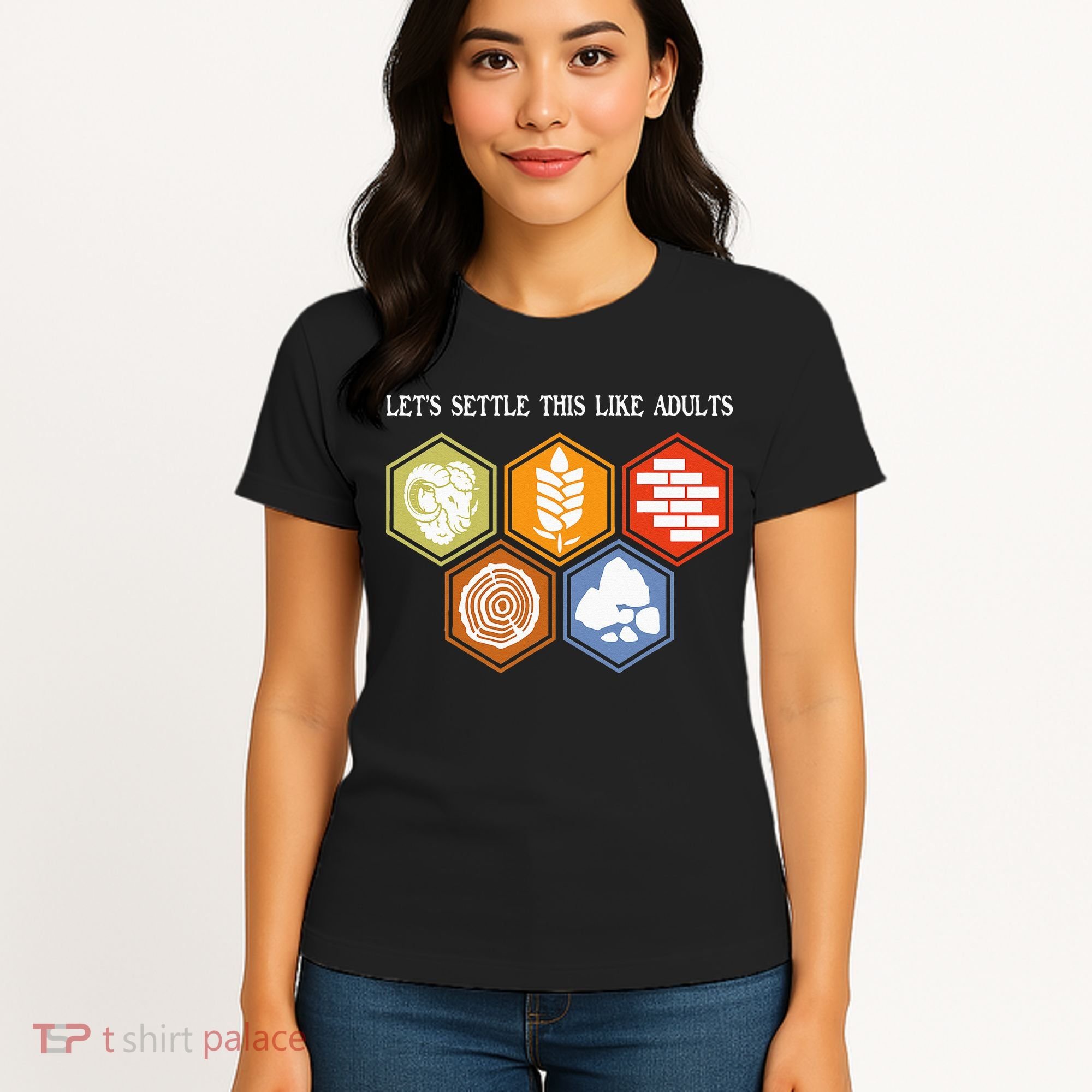 Let's Settle This Like Adults Tabletop Game Board Gaming Women's T-Shirt