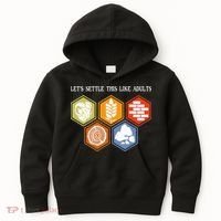 Let's Settle This Like Adults Tabletop Game Board Gaming Kids Hoodie thumb 0