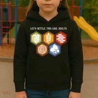 Let's Settle This Like Adults Tabletop Game Board Gaming Kids Hoodie thumb 3