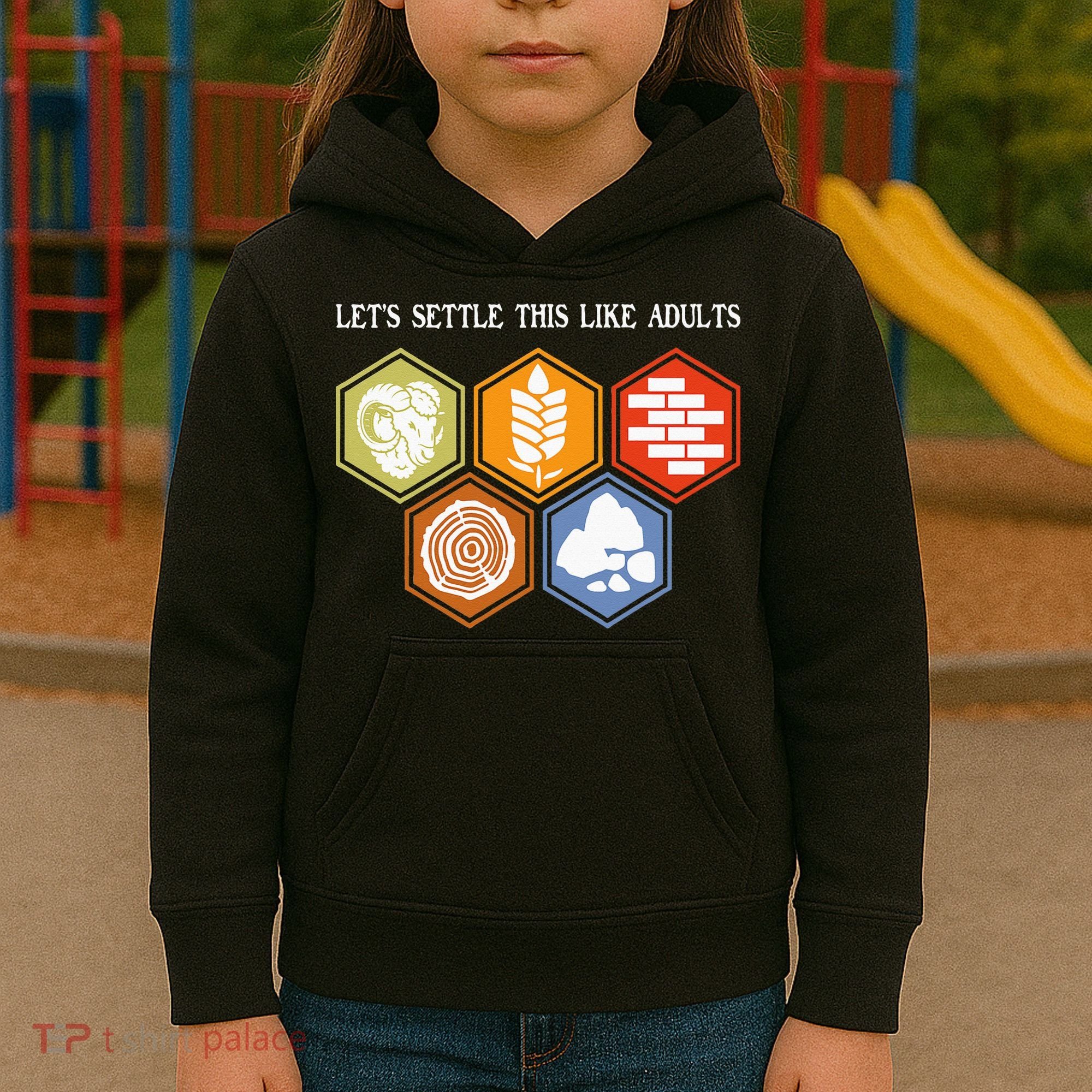 Let's Settle This Like Adults Tabletop Game Board Gaming Kids Hoodie