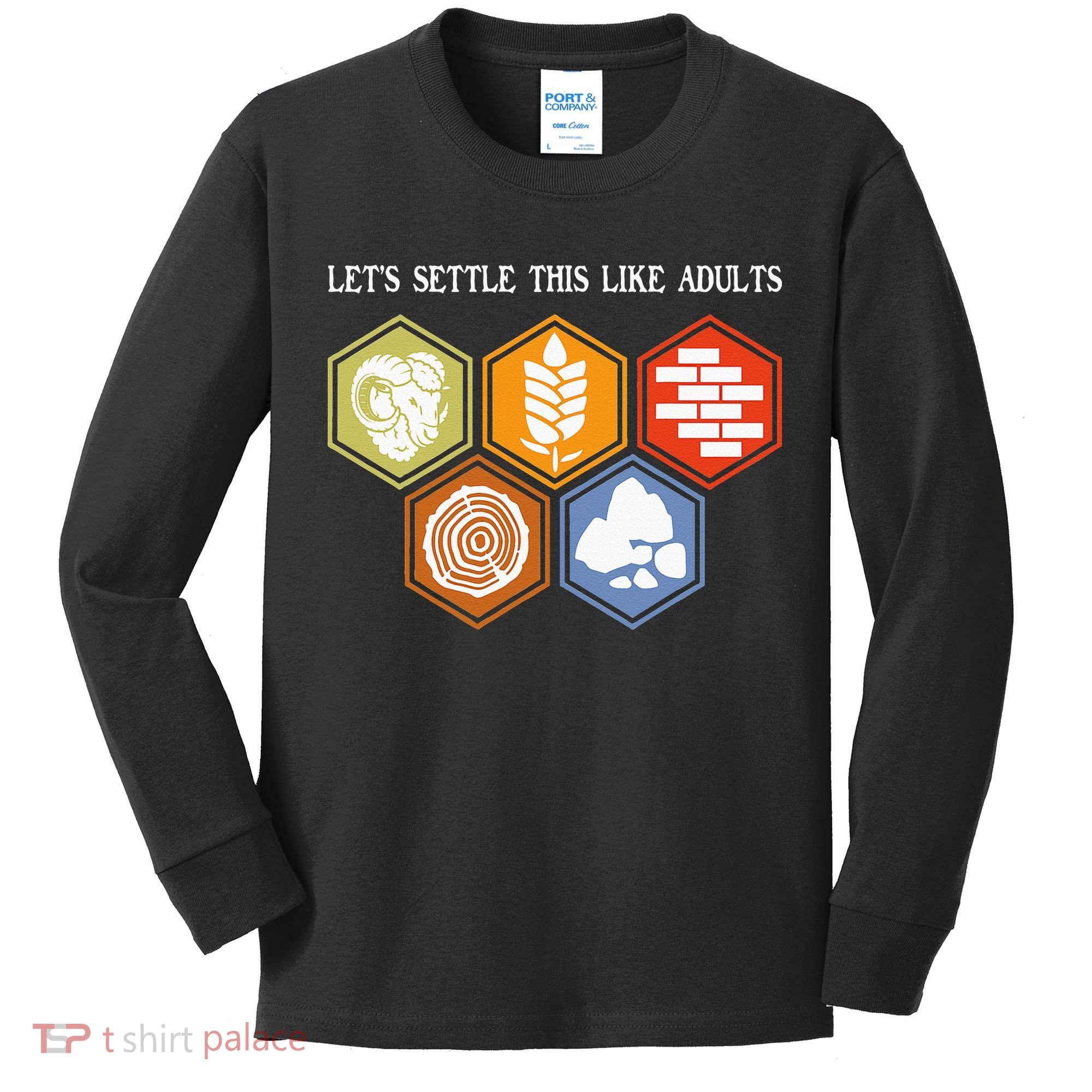 Let's Settle This Like Adults Tabletop Game Board Gaming Kids Long Sleeve Shirt