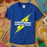 Lightning Support Team Ll Gift Kids T-Shirt thumb 3