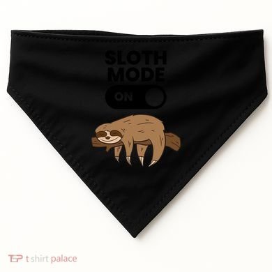 Lazy Sloth Tired Sloth Funny Sloth Mode On Gift USA-Made Doggie Bandana