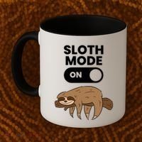 Lazy Sloth Tired Sloth Funny Sloth Mode On Gift Coffee Mug thumb 2