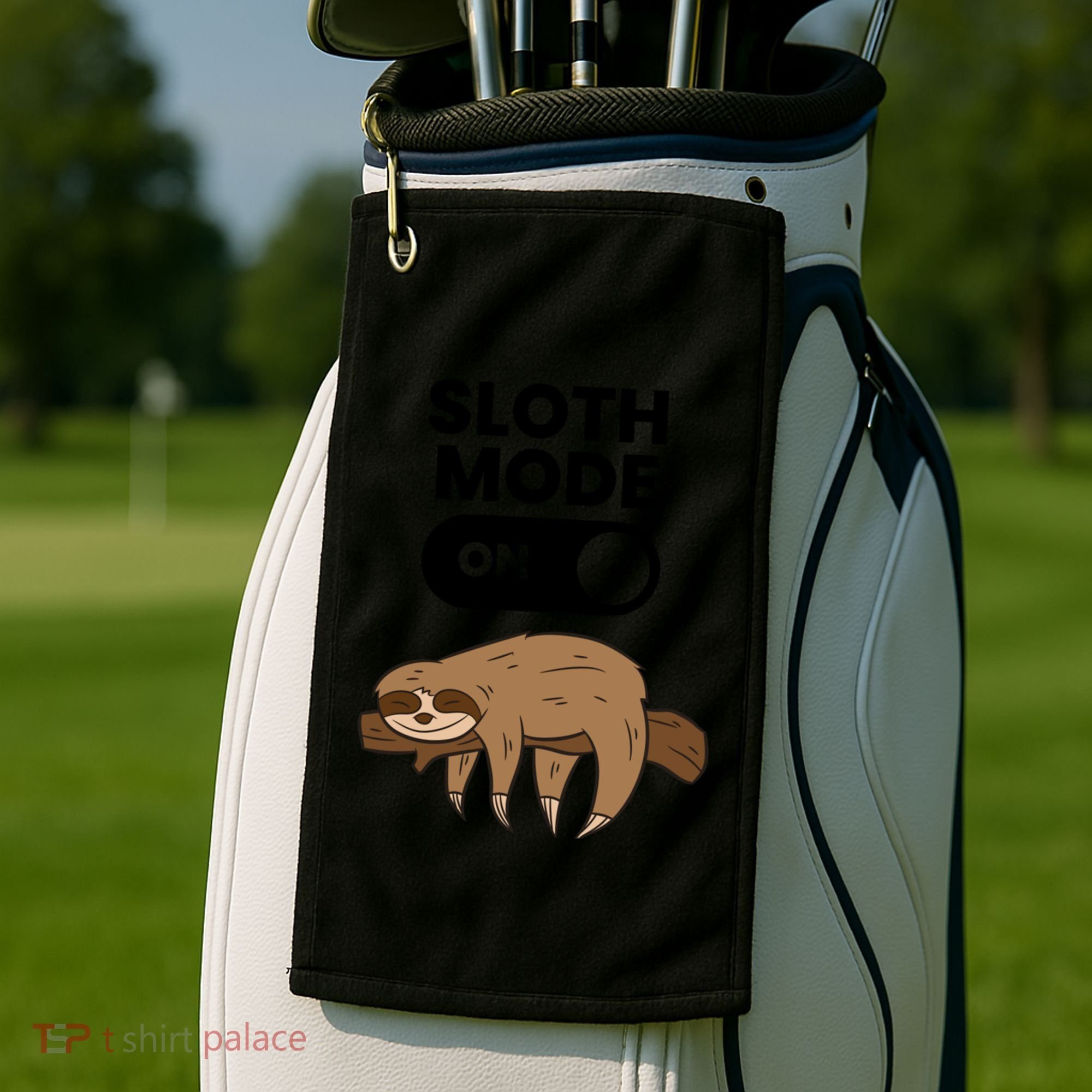 Lazy Sloth Tired Sloth Funny Sloth Mode On Gift Golf Towel