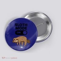 Lazy Sloth Tired Sloth Funny Sloth Mode On Gift Button thumb 0