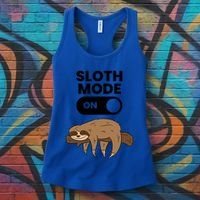 Lazy Sloth Tired Sloth Funny Sloth Mode On Gift Women's Tank Top thumb 3