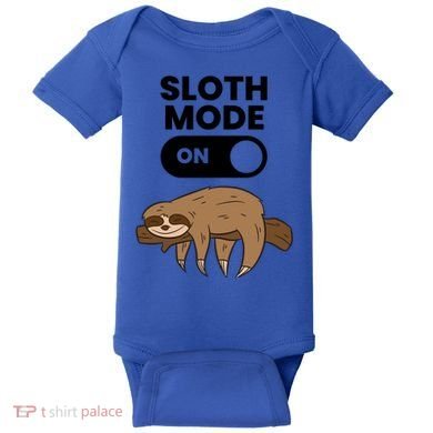Lazy Sloth Tired Sloth Funny Sloth Mode On Gift Baby Bodysuit