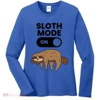 Lazy Sloth Tired Sloth Funny Sloth Mode On Gift Women's Long Sleeve Shirt thumb 0