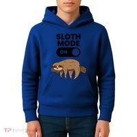 Lazy Sloth Tired Sloth Funny Sloth Mode On Gift Kids Hoodie thumb 4