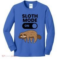 Lazy Sloth Tired Sloth Funny Sloth Mode On Gift Kids Long Sleeve Shirt thumb 0