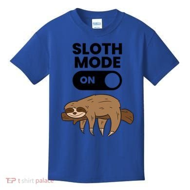 Lazy Sloth Tired Sloth Funny Sloth Mode On Gift Kids T-Shirt