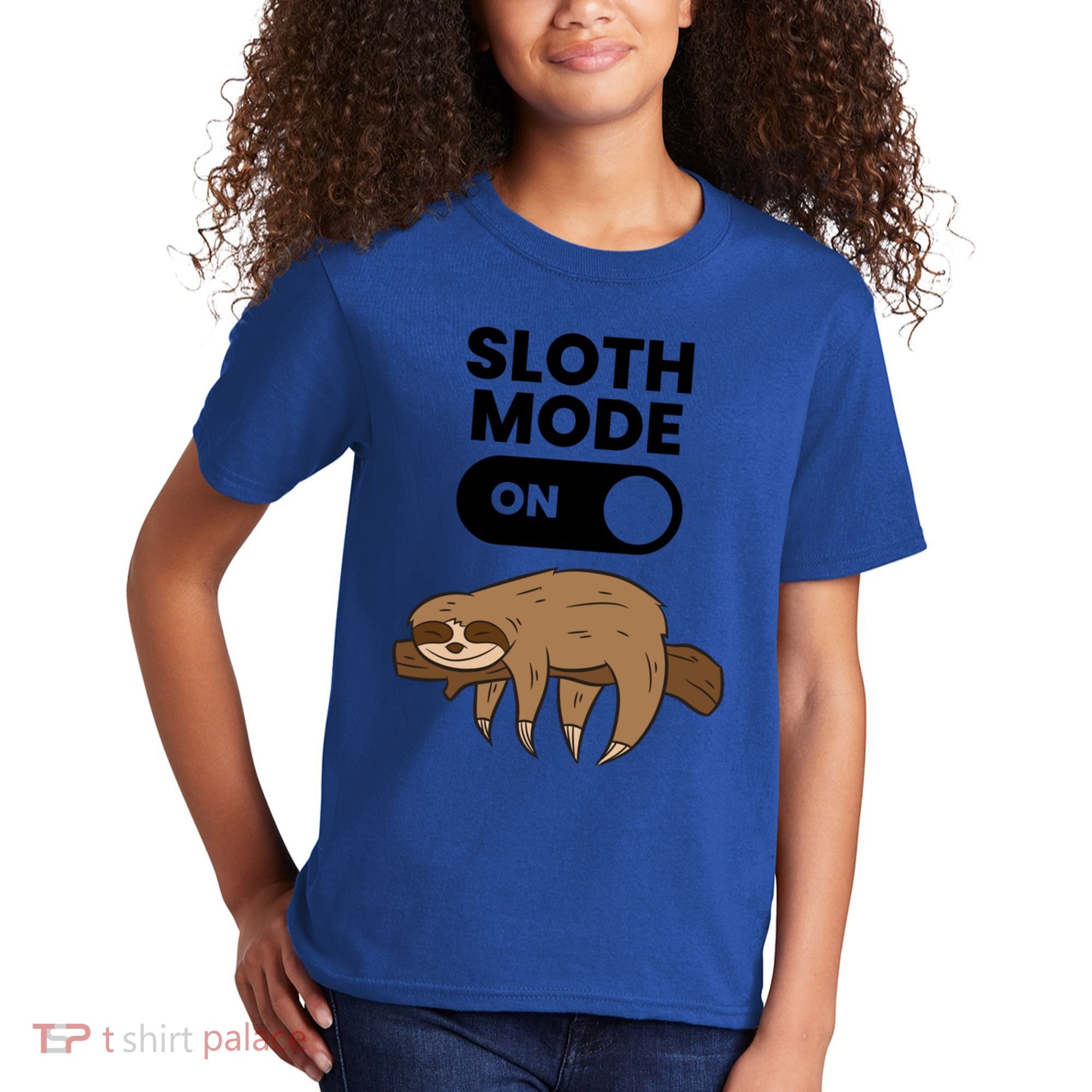 Lazy Sloth Tired Sloth Funny Sloth Mode On Gift Kids T-Shirt