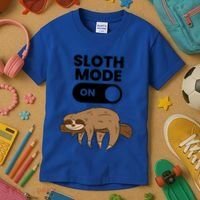 Lazy Sloth Tired Sloth Funny Sloth Mode On Gift Kids T-Shirt thumb 3