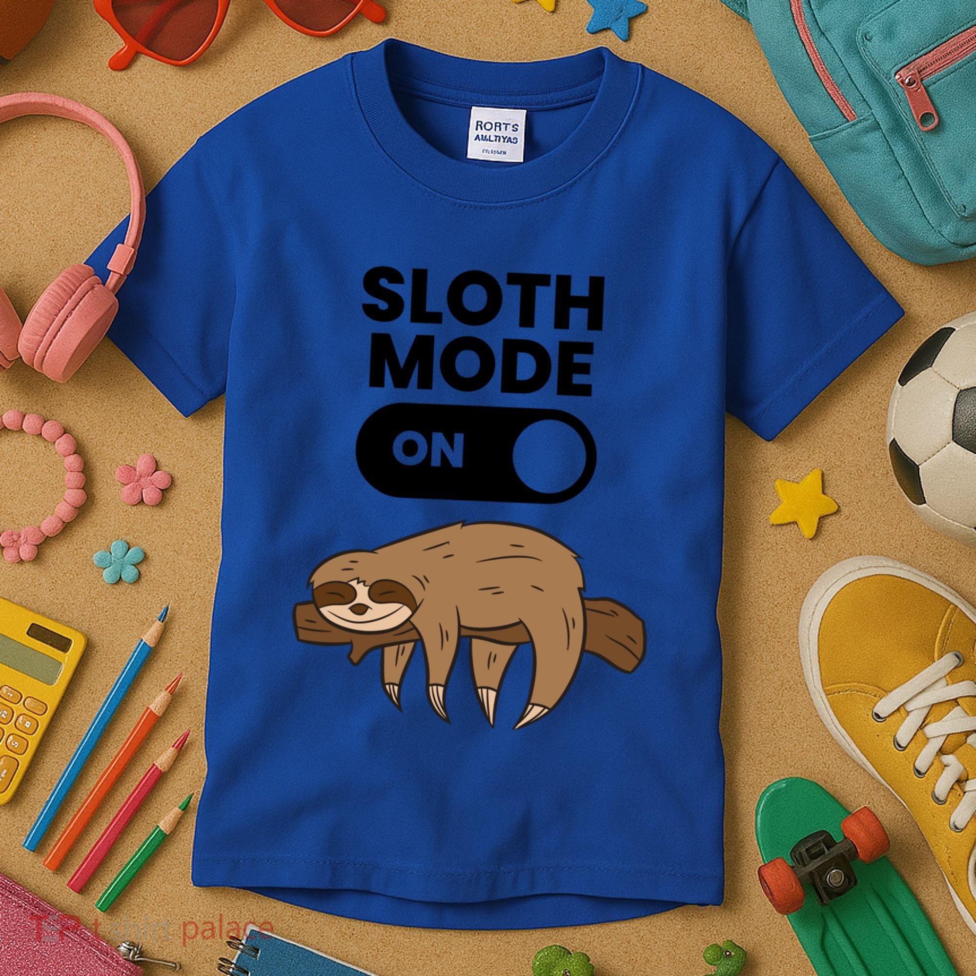 Lazy Sloth Tired Sloth Funny Sloth Mode On Gift Kids T-Shirt