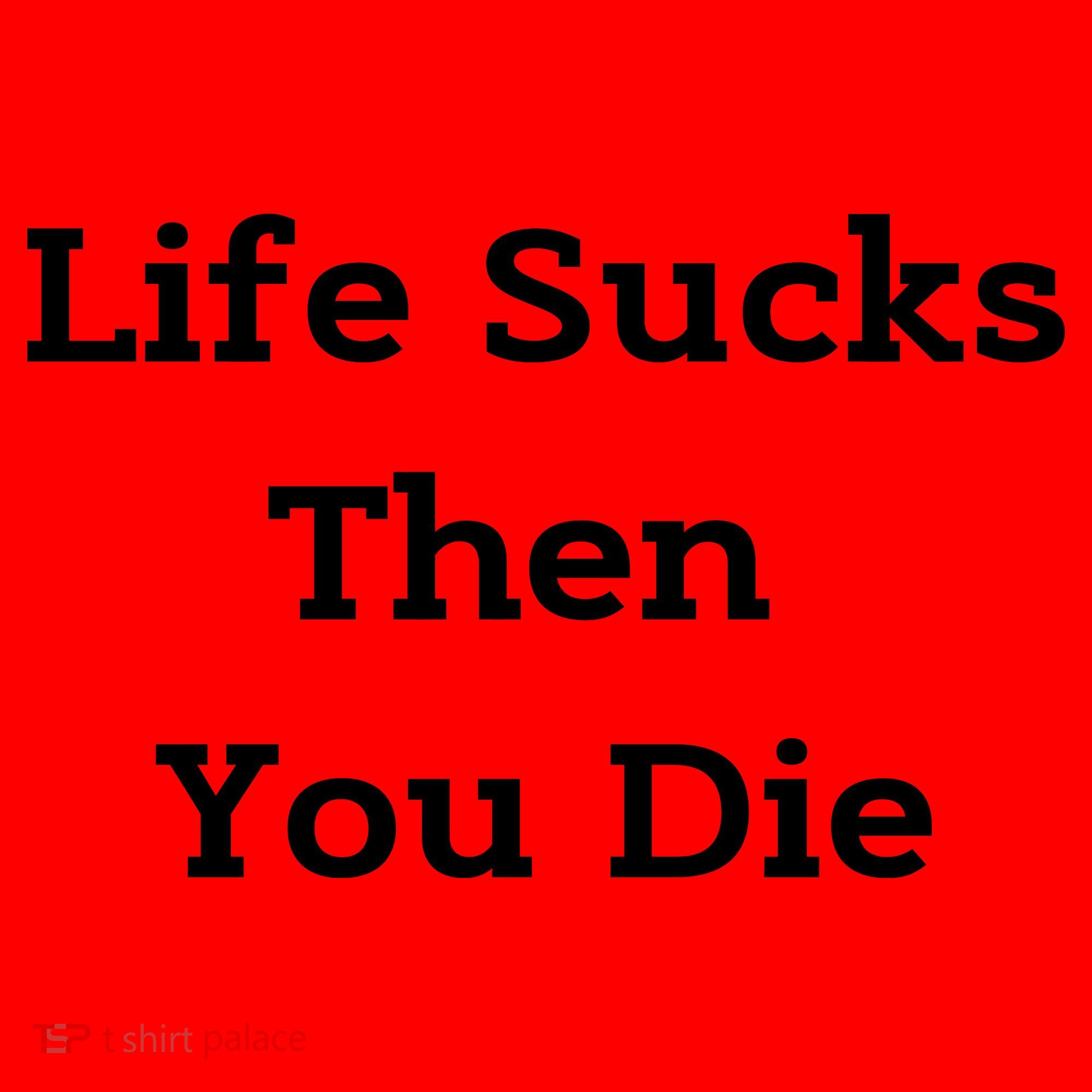 Life Sucks Then You Die Funny Downer Sad Sarcastic Santa Hat