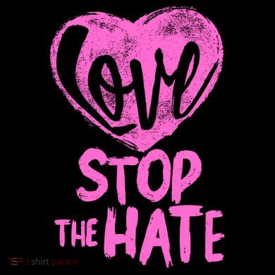 Love Stop The Hate Stripe Pom Pom Beanie